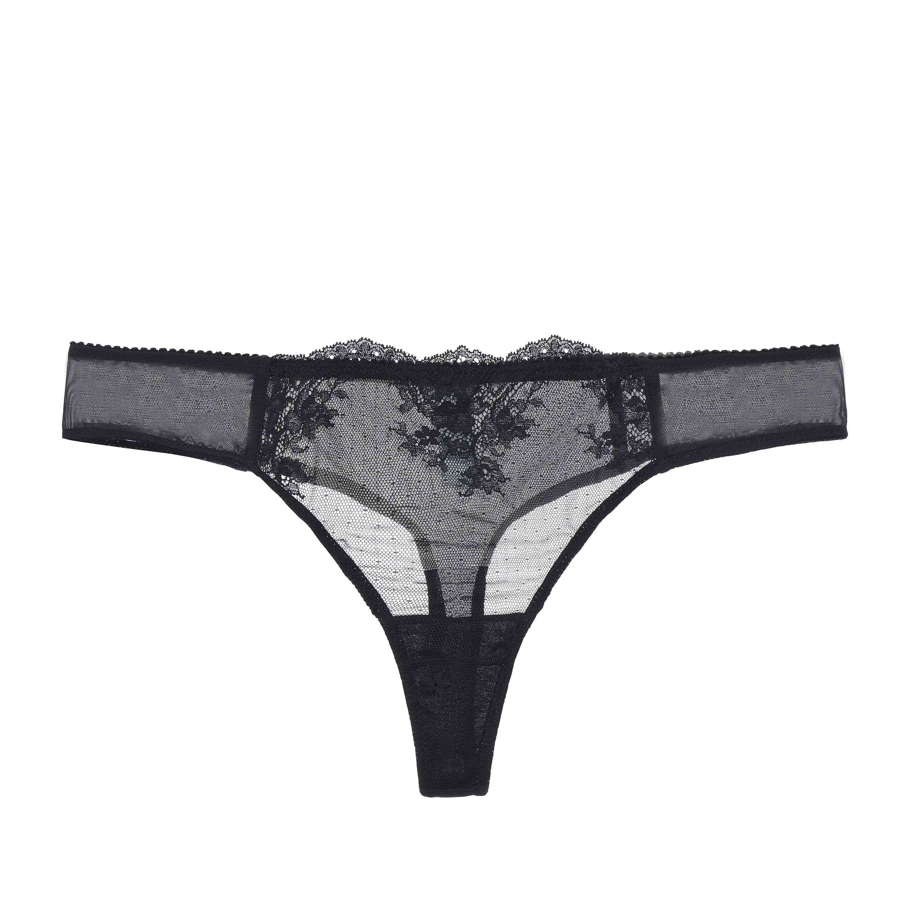 Kim Stretch Lace & Mesh Thong