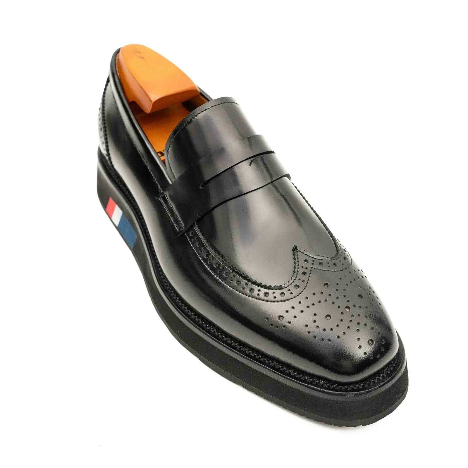 Men's Black Leather Loafers