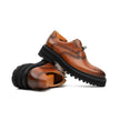 Men's Brogue Detail Leather Loafers Brown