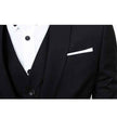 Men's Black One Button Slim Fit Suit - Three Piece