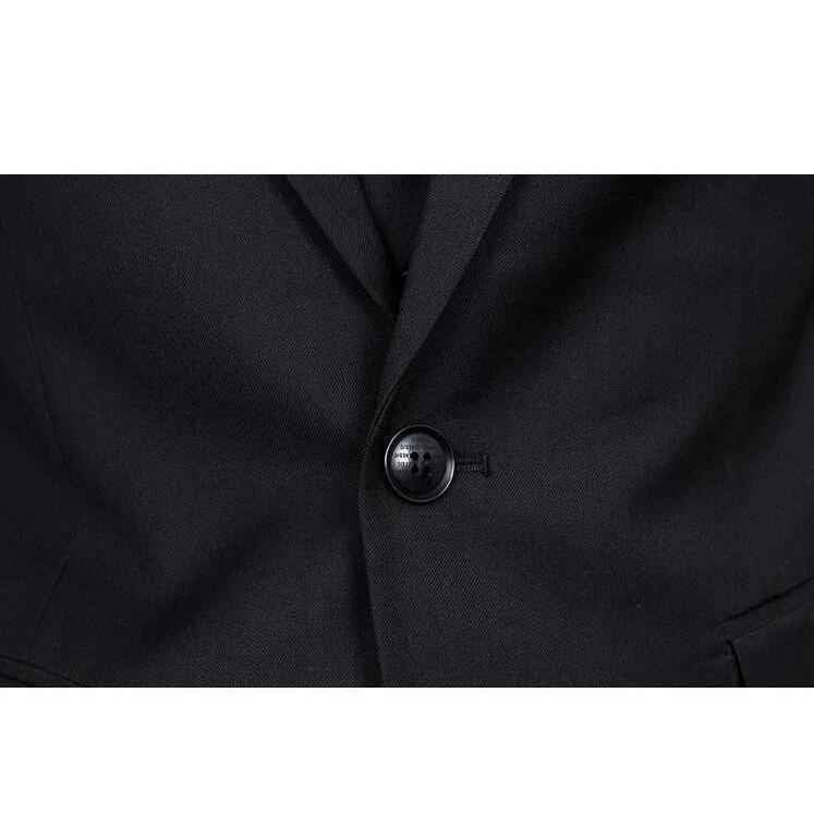 Men's Black One Button Slim Fit Suit - Three Piece