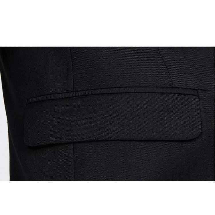 Men's Black One Button Slim Fit Suit - Three Piece