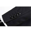 Men's Black One Button Slim Fit Suit - Three Piece
