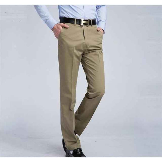 Men's Khaki Slim Fit Dress Pants - Multiple Sizes