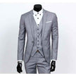 Men's Silver One Button Slim Fit Suit - Three Piece