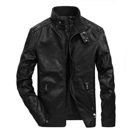 Men's Slim Leather Jacket - 2 Colors