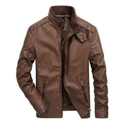 Men's Slim Leather Jacket - 2 Colors