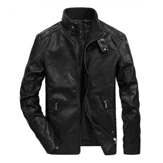 Men's Slim Leather Jacket - 2 Colors