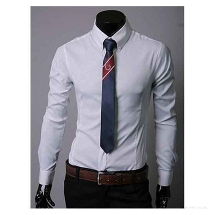 Men's White Slim Fit Dress Shirt