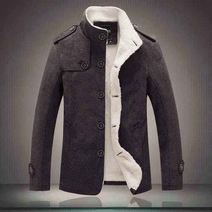 Men's Woolen Trench Coat - 3 Colors