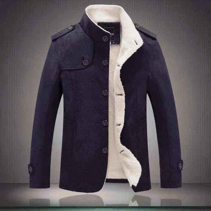 Men's Woolen Trench Coat - 3 Colors