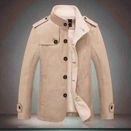 Men's Woolen Trench Coat - 3 Colors