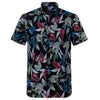 Neon Palm Hawaiian Cotton Short Sleeve Shirt