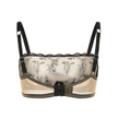 Kim High Neck Floral Embroidered Underwire Bra on Jelly Fabric