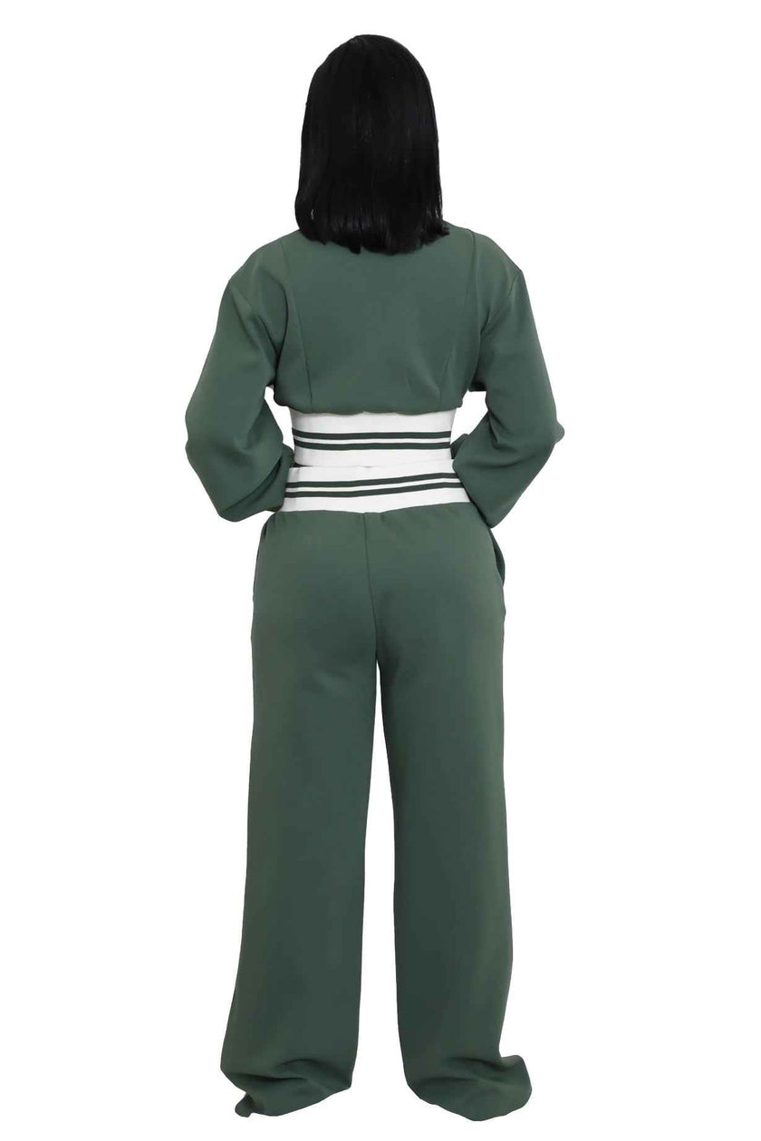 WOMEN FASHION CASUAL TWO PIECE PANT SET