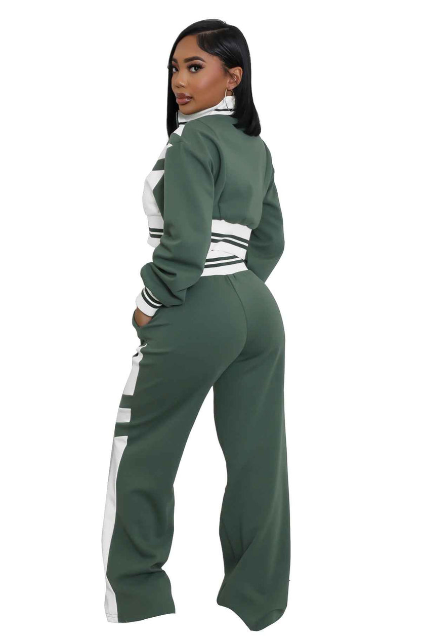 WOMEN FASHION CASUAL TWO PIECE PANT SET