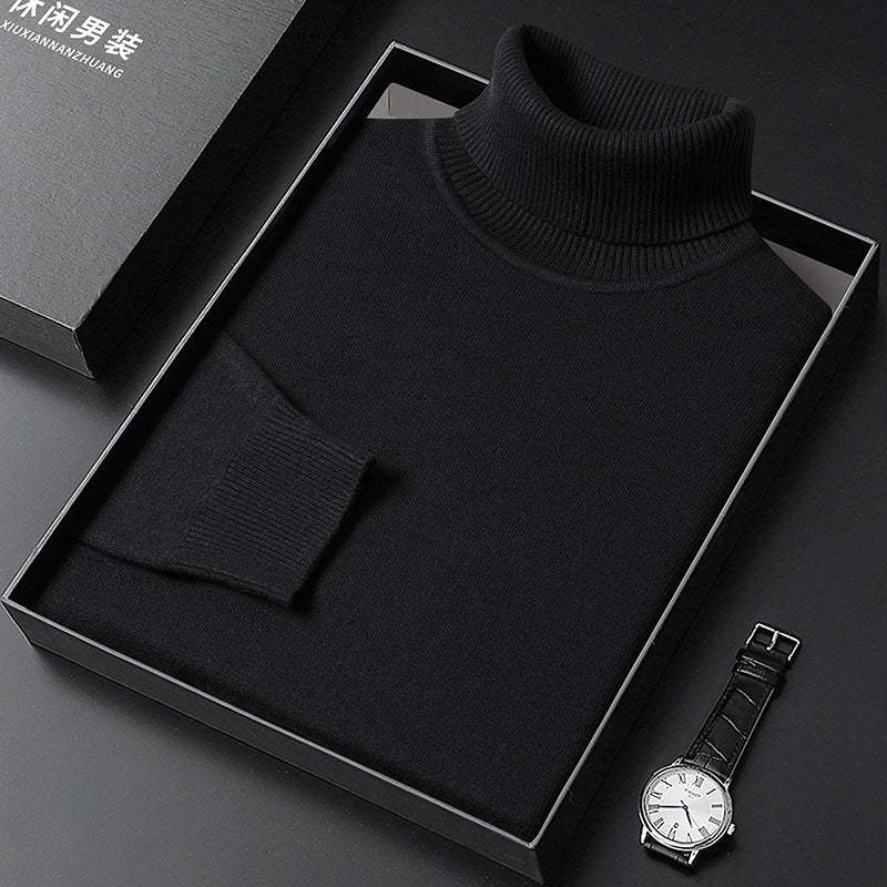 Men's Sweater Turtleneck Winter Solid Color Bottoming Sweater