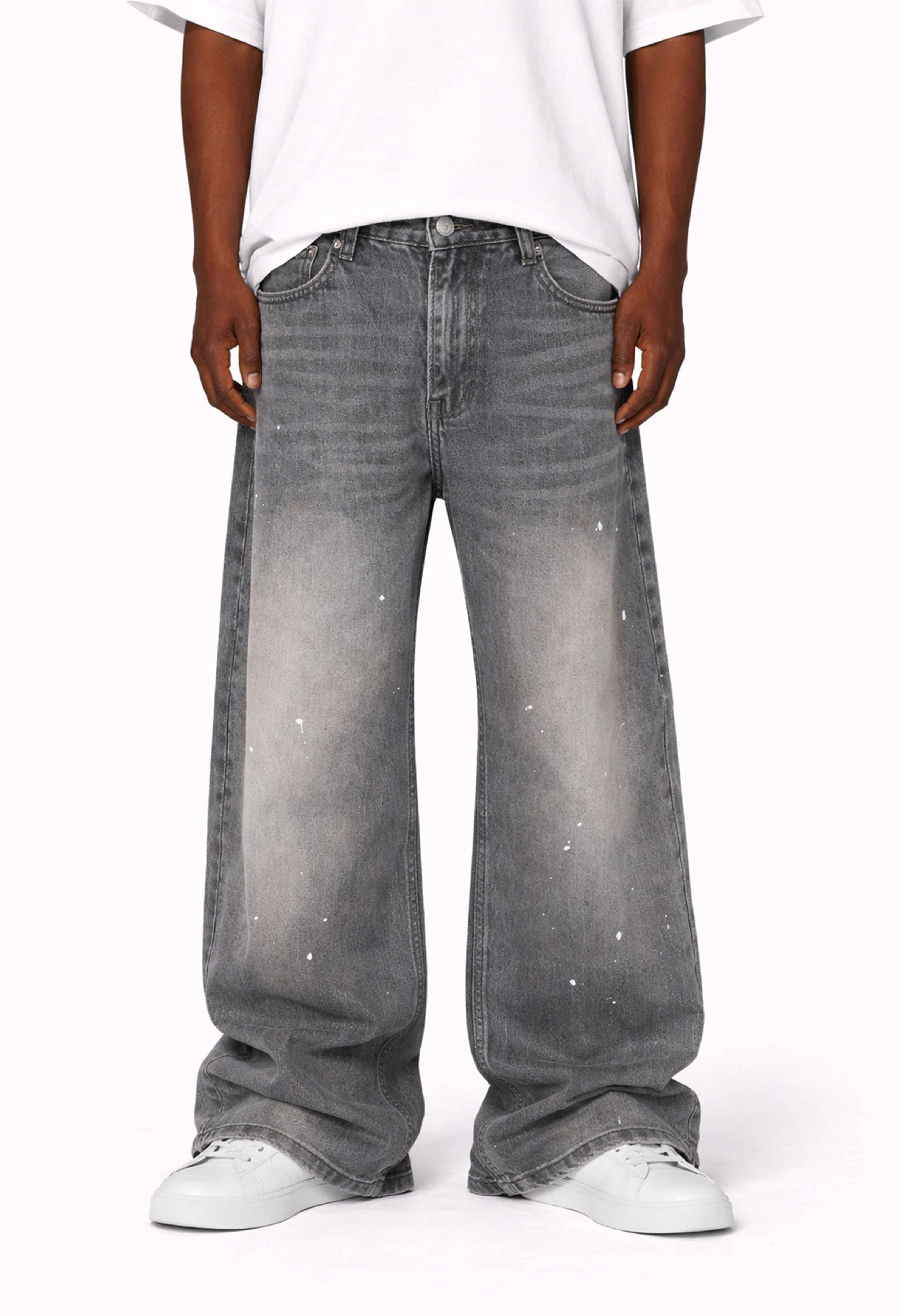 SLATE WIDEBOY SPLATTER DENIM