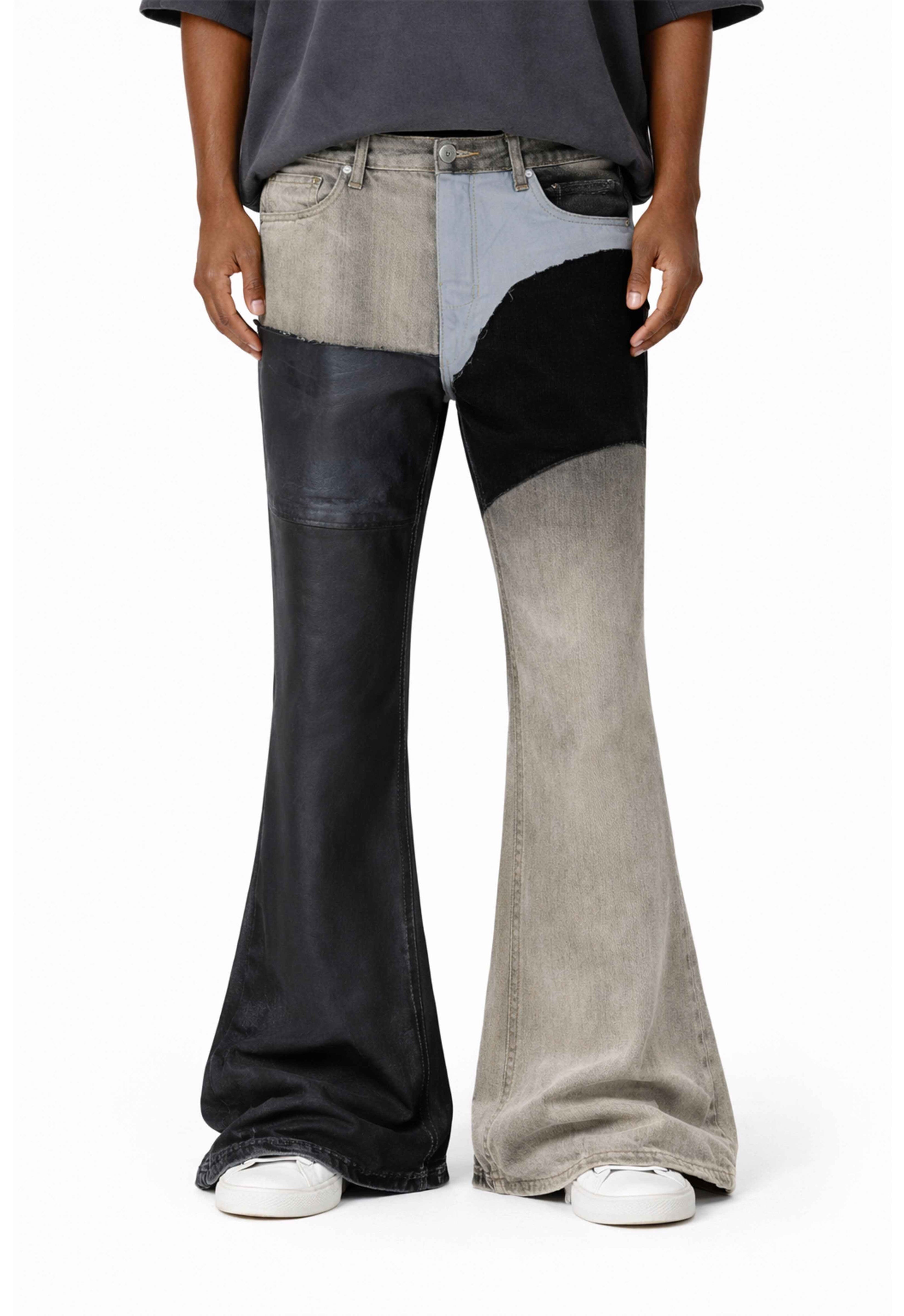 PATCHWORK FLARE DENIM