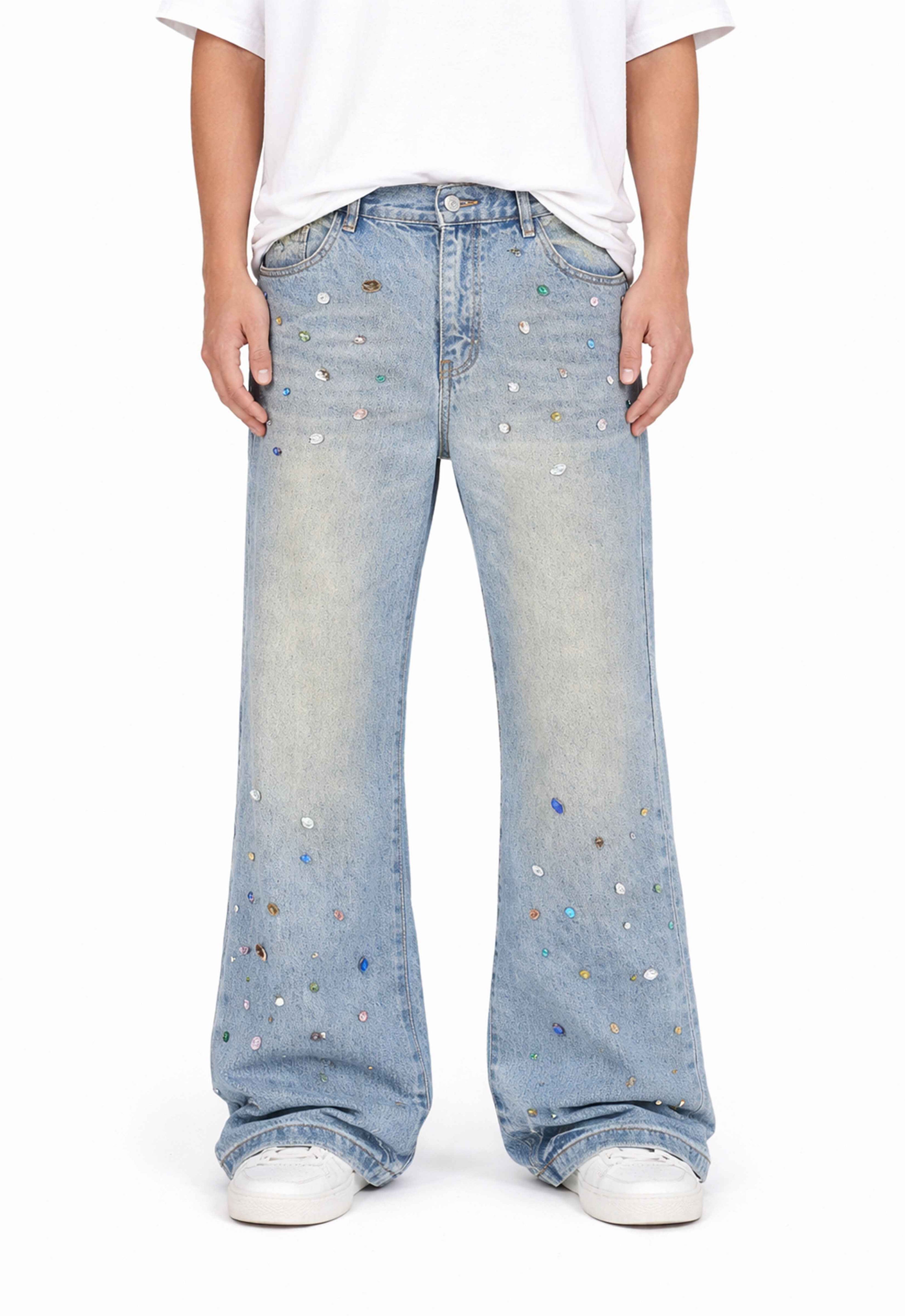 AZUL COLORED GEMSTONE DENIM