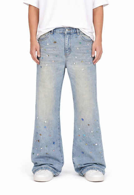 AZUL COLORED GEMSTONE DENIM