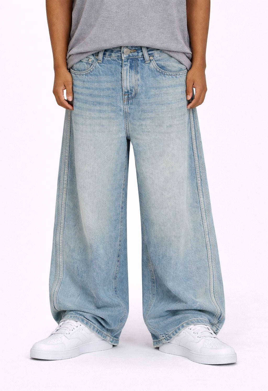 WIDEBOY STRIPED DENIM