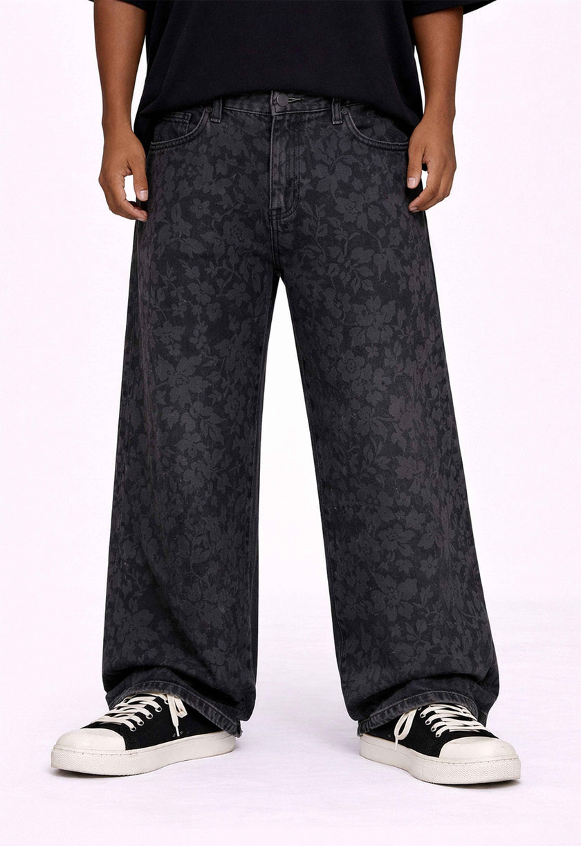 NOIR FLORAL DENIM