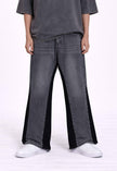 CHARCOAL SPLIT DENIM