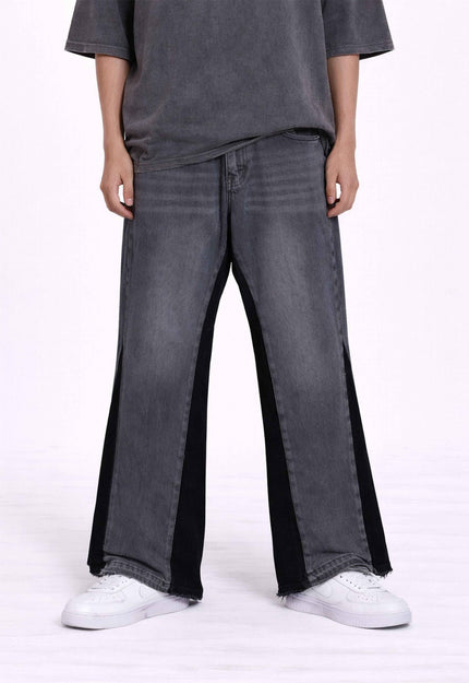 CHARCOAL SPLIT DENIM
