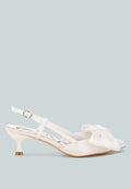 Okshak Satin Bow Slingback Sandals