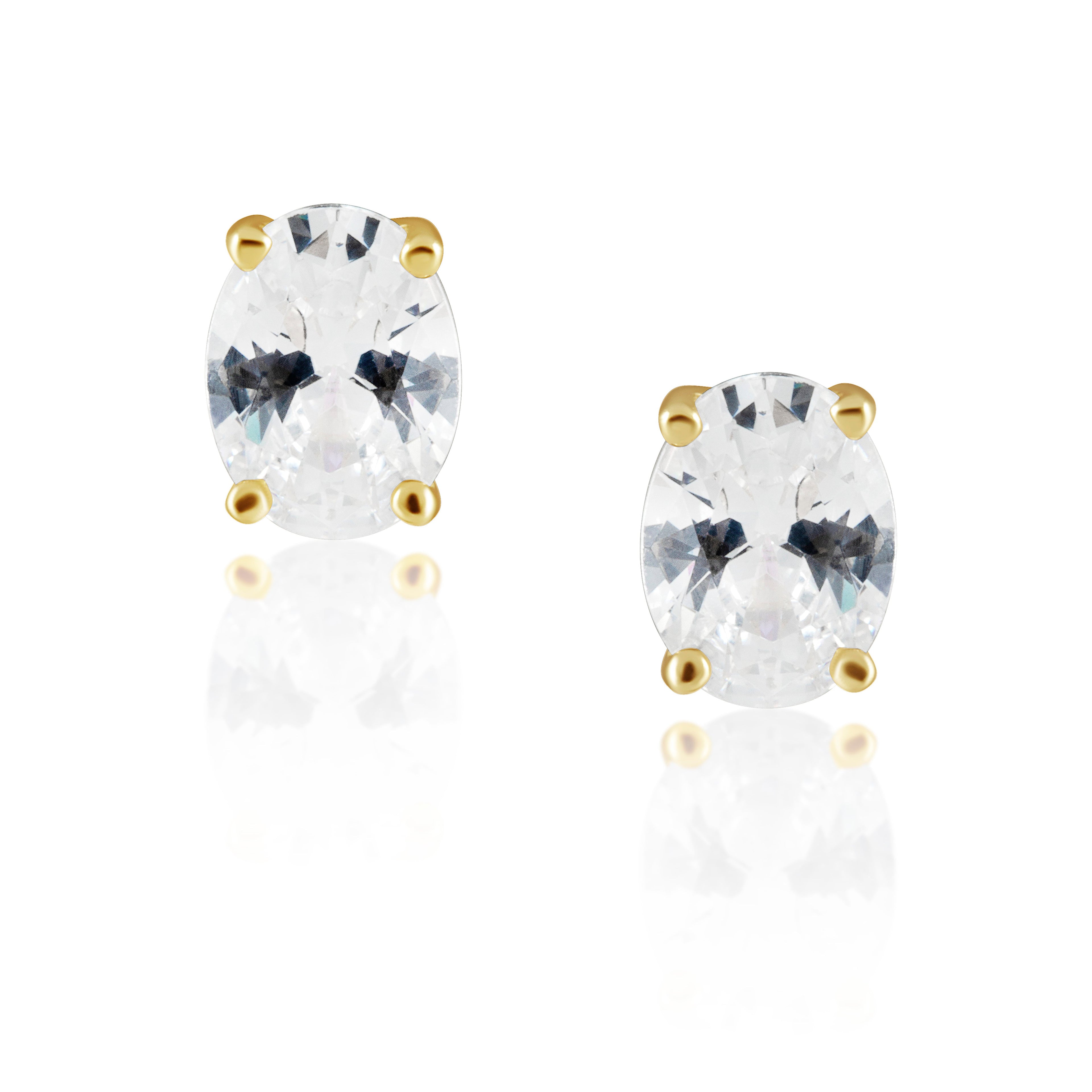 Oval Cut Studs