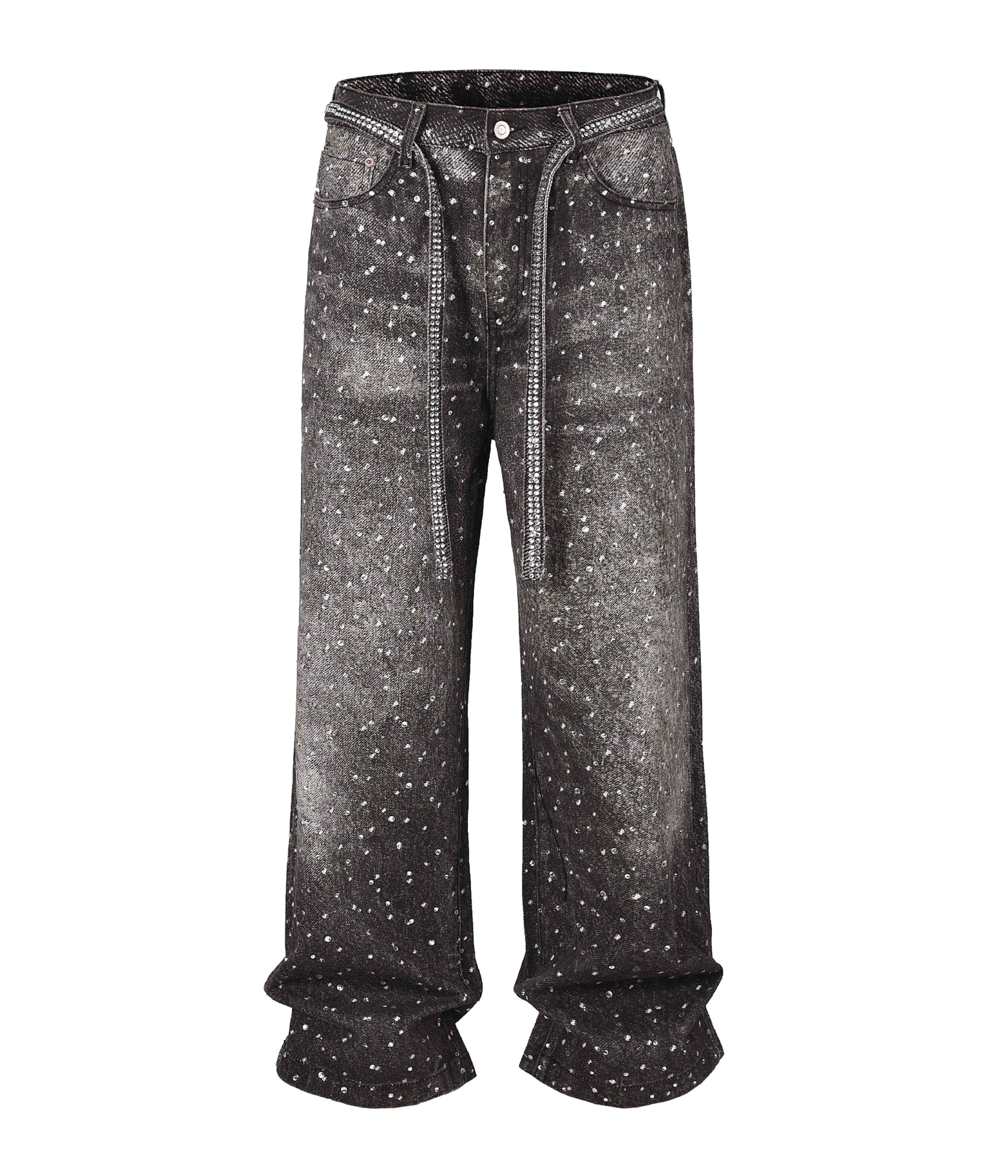 NOIR RHINESTONE DENIM