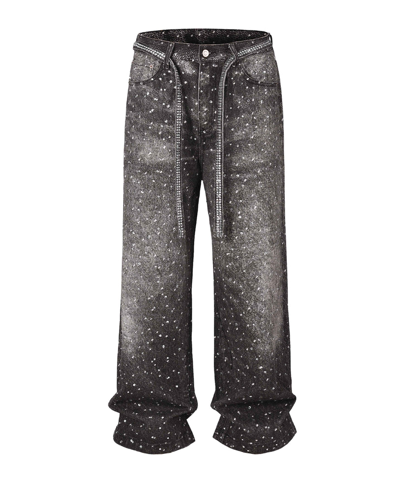 NOIR RHINESTONE DENIM