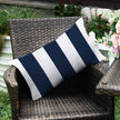 2 size options Stripes/Waving Outdoor Waterproof Pillow (With Insert) waterproof outdoor throw pillow, great for your outdoor furniture