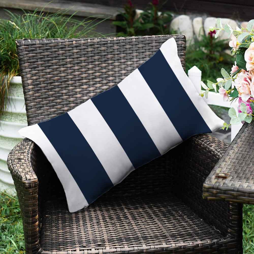 2 size options Stripes/Waving Outdoor Waterproof Pillow (With Insert) waterproof outdoor throw pillow, great for your outdoor furniture