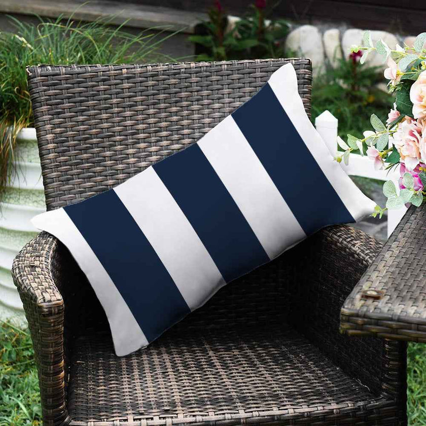 2 size options Stripes/Waving Outdoor Waterproof Pillow (With Insert) waterproof outdoor throw pillow, great for your outdoor furniture