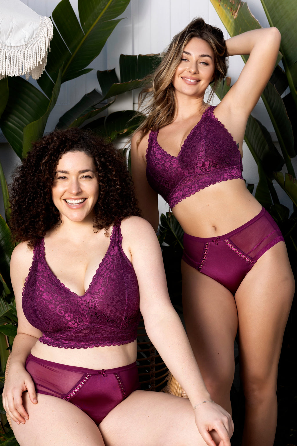 Adriana Wire-Free Full Bust Supportive Bralette - Blackberry