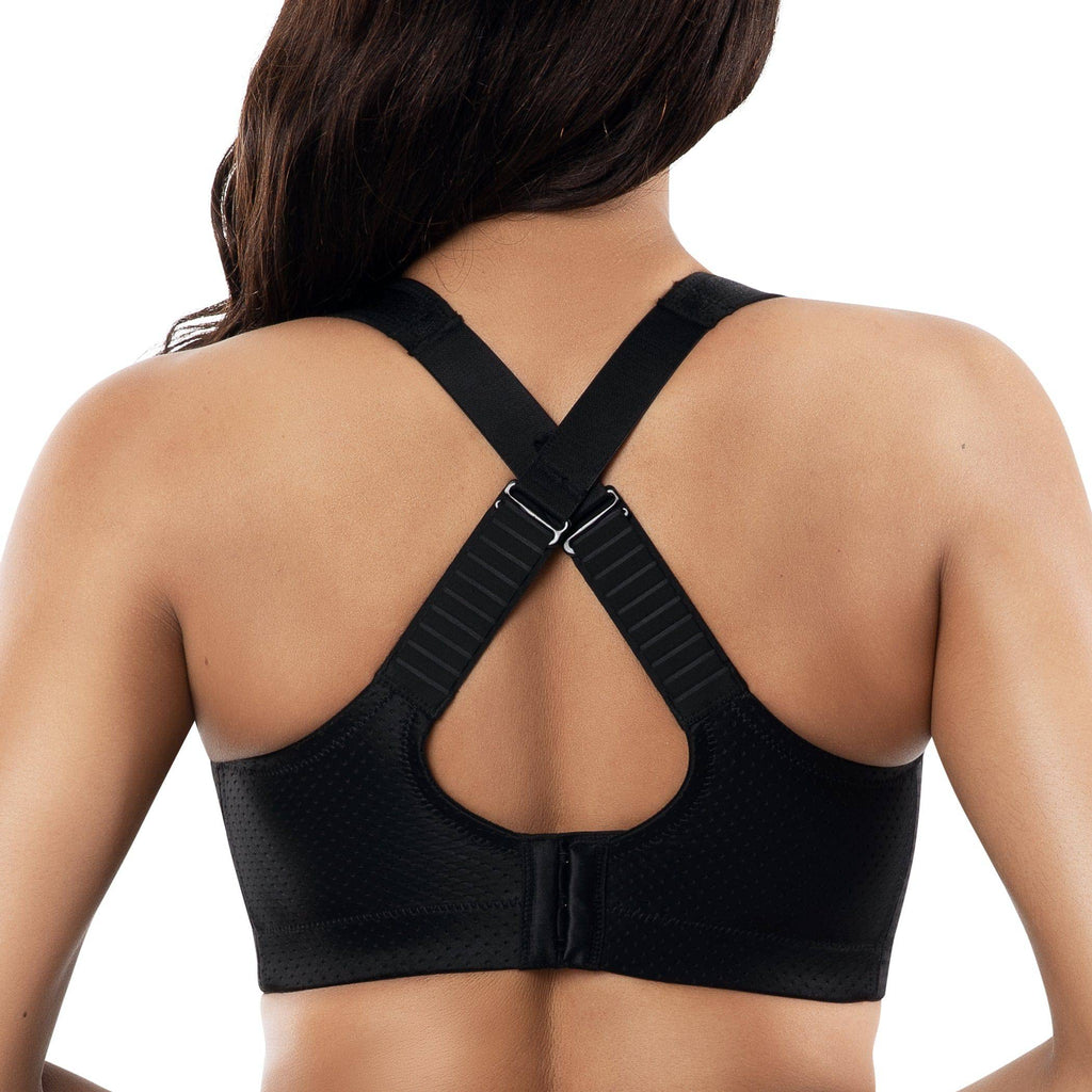 Active Full Bust Unlined Sports Bra - Black
