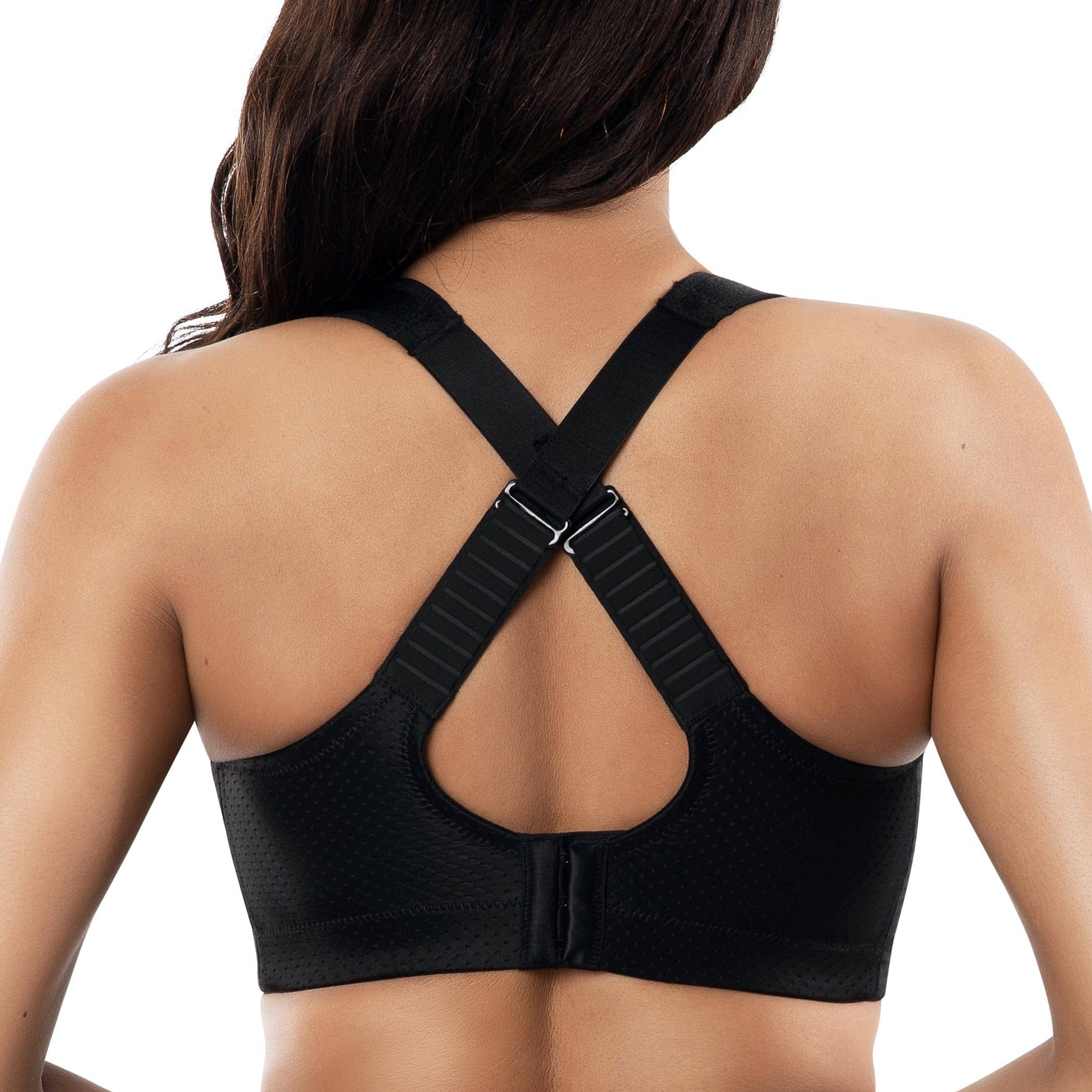 Active Full Bust Unlined Sports Bra - Black