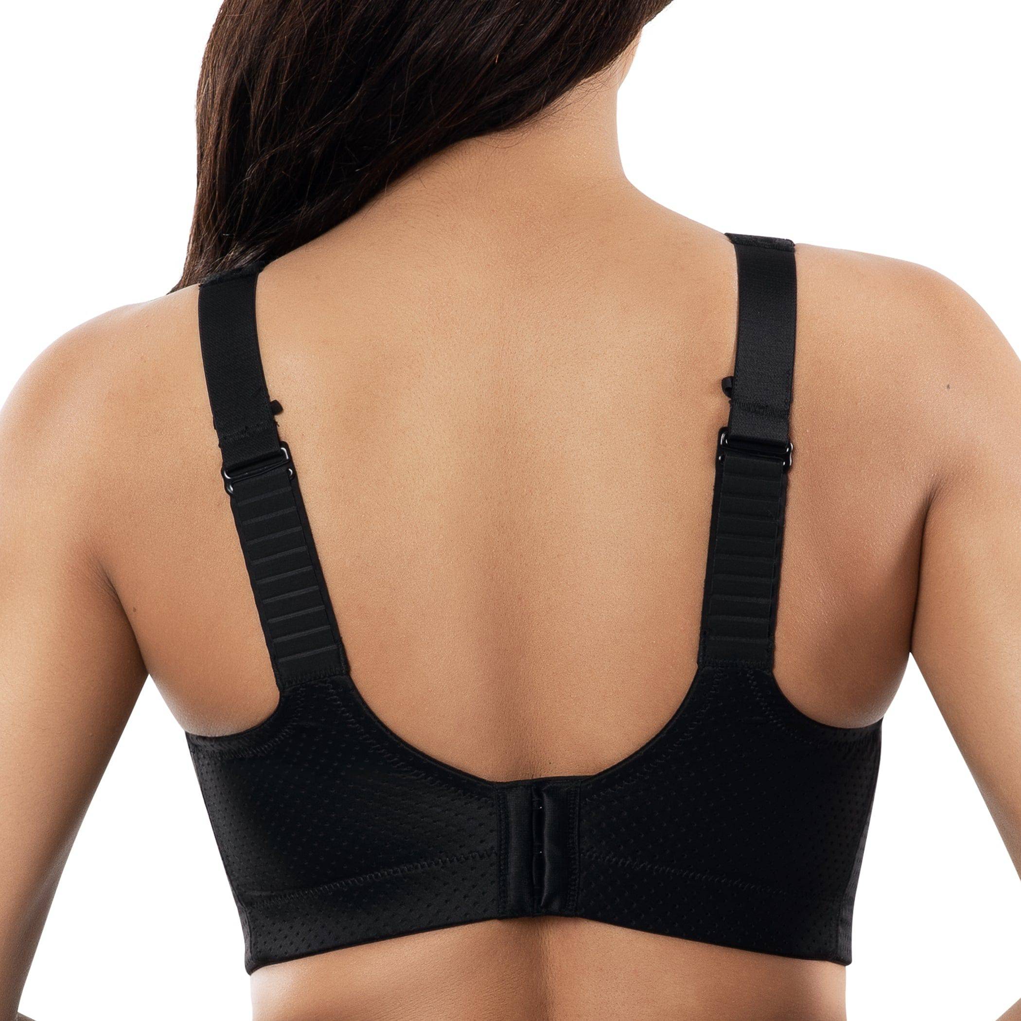 Active Full Bust Unlined Sports Bra - Black