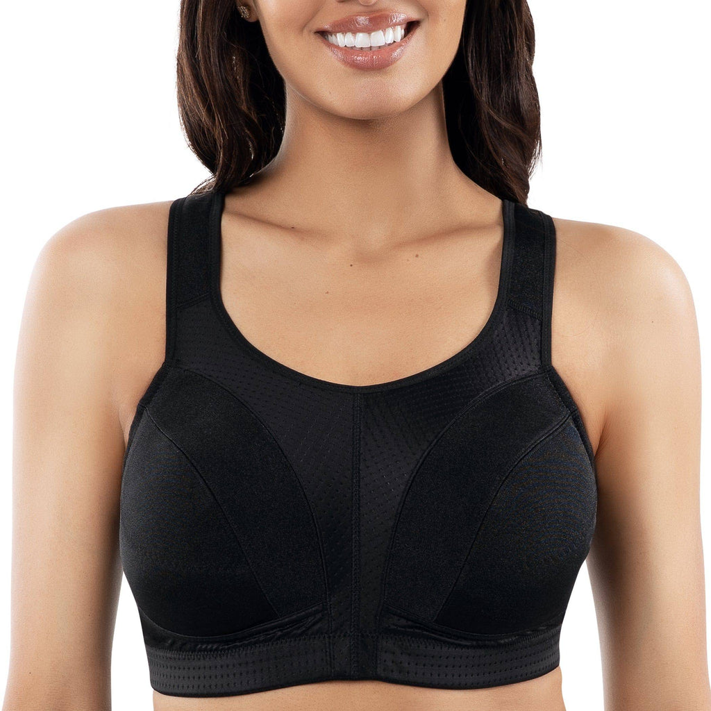 Active Full Bust Unlined Sports Bra - Black
