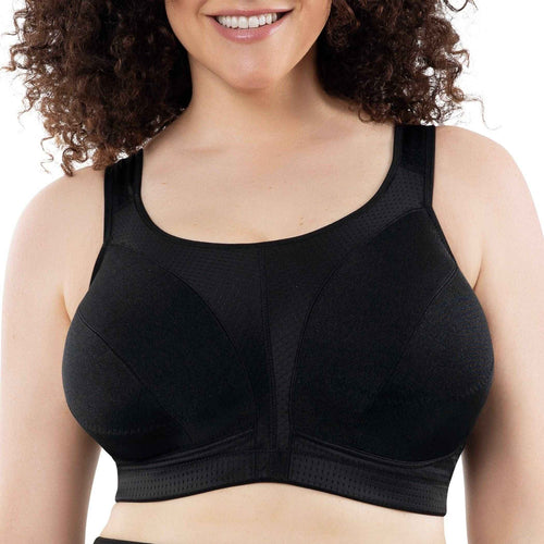 Active Full Bust Unlined Sports Bra - Black