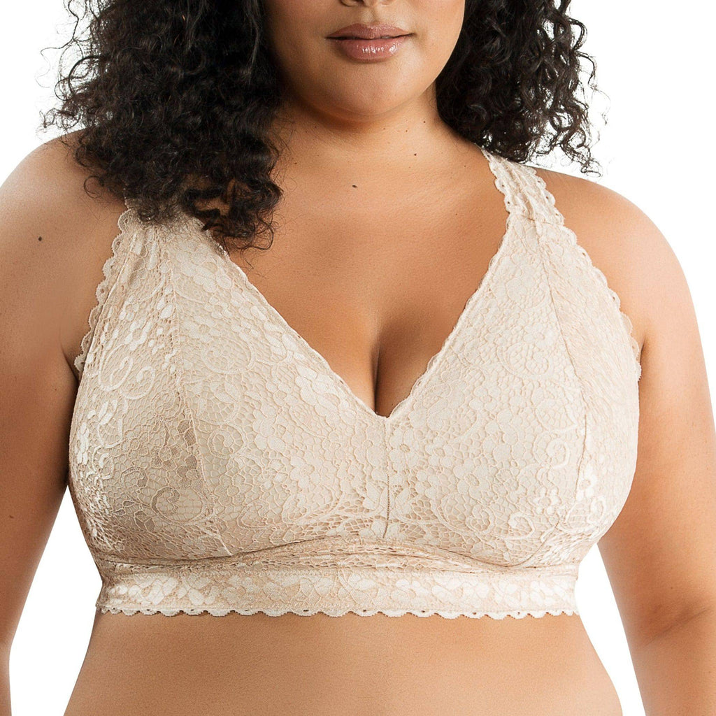 Adriana Wire-Free Full Bust Supportive Bralette - Bare