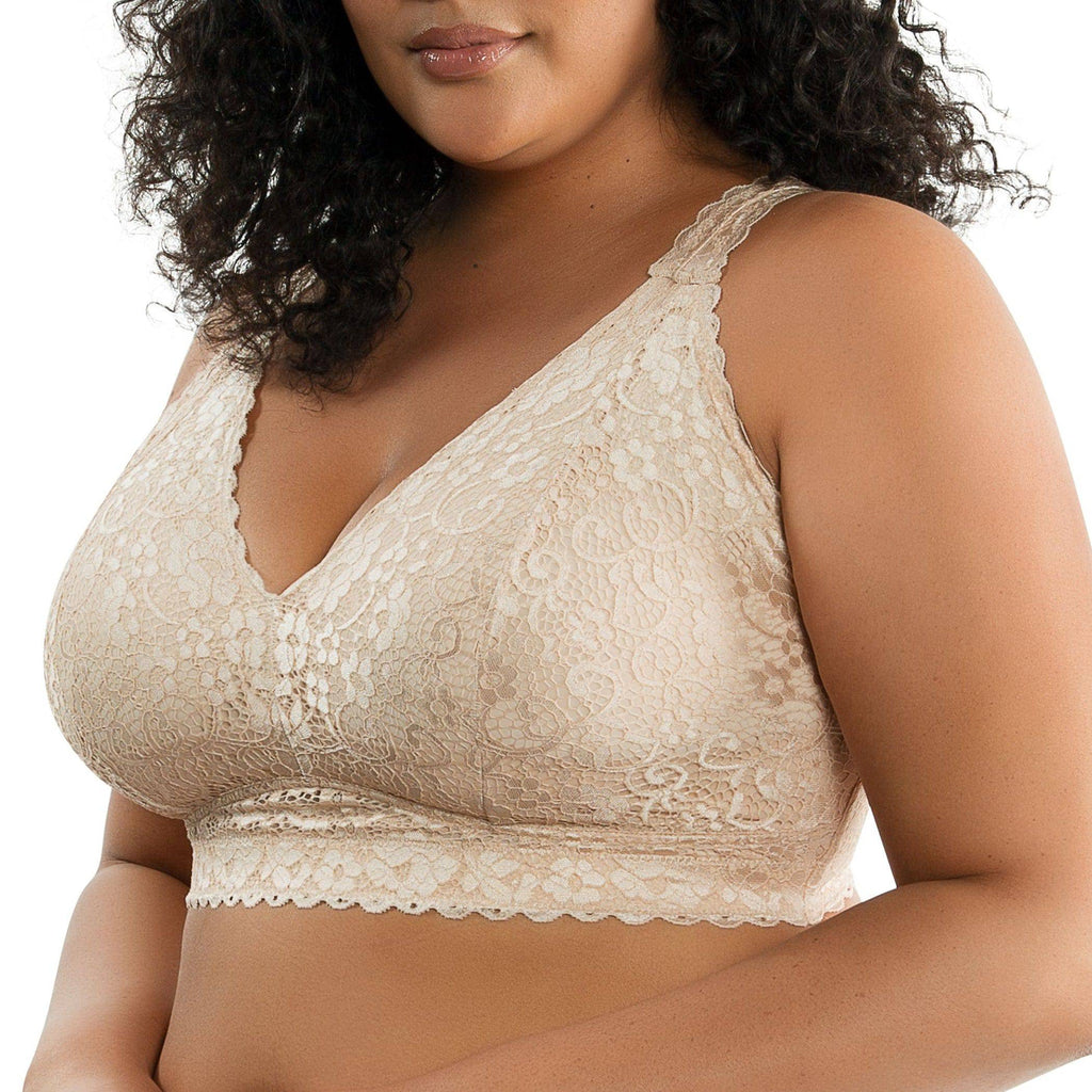 Adriana Wire-Free Full Bust Supportive Bralette - Bare