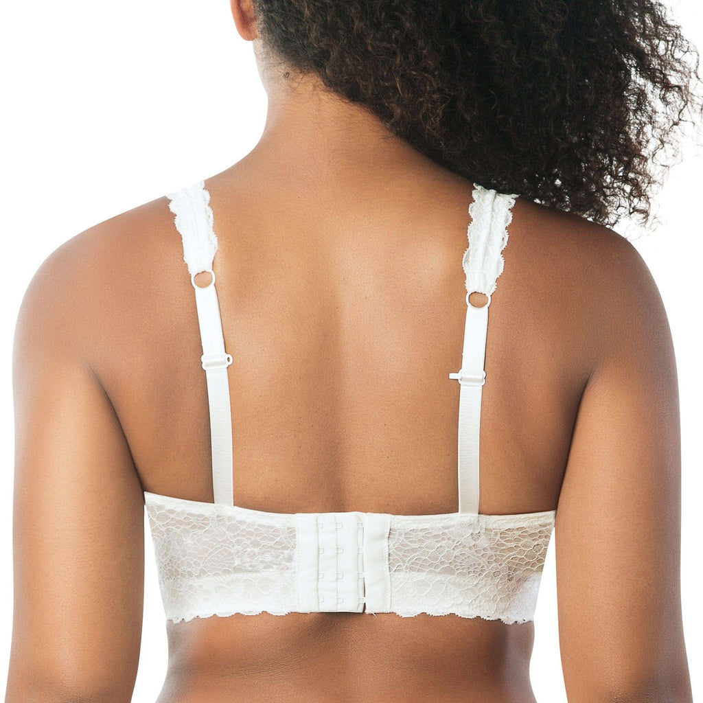 Adriana Wire-Free Full Bust Supportive Bralette - Pearl white