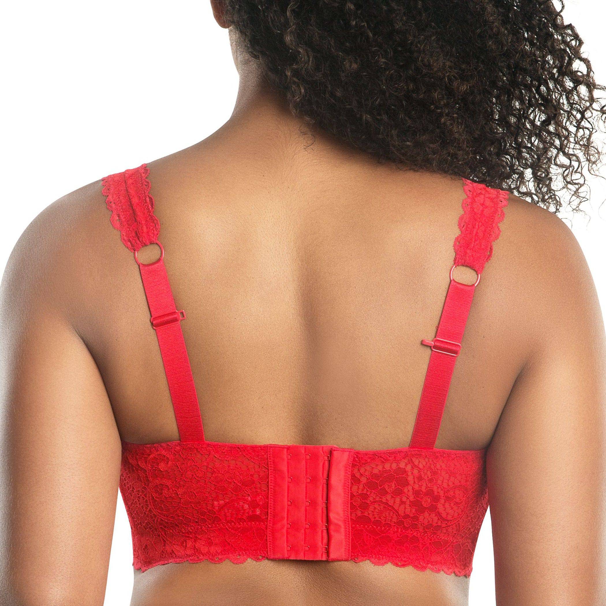 Adriana Wire-Free Full Bust Supportive Bralette - Racing red