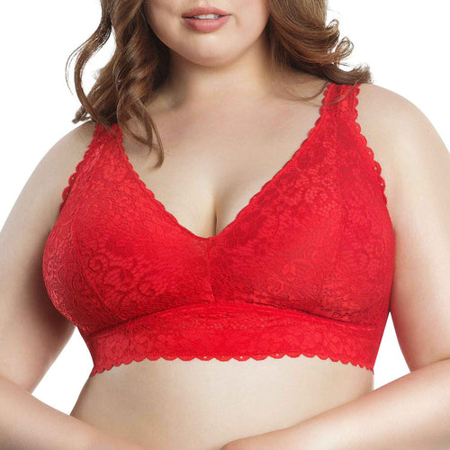 Adriana Wire-Free Full Bust Supportive Bralette - Racing red