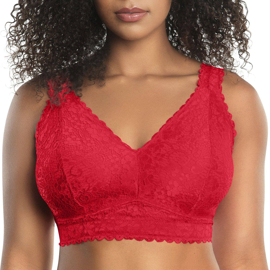 Adriana Wire-Free Full Bust Supportive Bralette - Racing red
