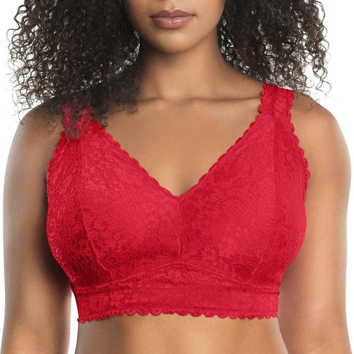 Adriana Wire-Free Full Bust Supportive Bralette - Racing red