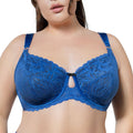 Charlotte Full Bust Lace Unlined Bra - Sapphire